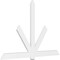 Ekena Millwork Kennewick Architectural Grade PVC Gable Bracket, 96"W x 64"H x 2"D x 6"F, 16/12 Pitch GBP096X64X0206KEN00 - alternate 1
